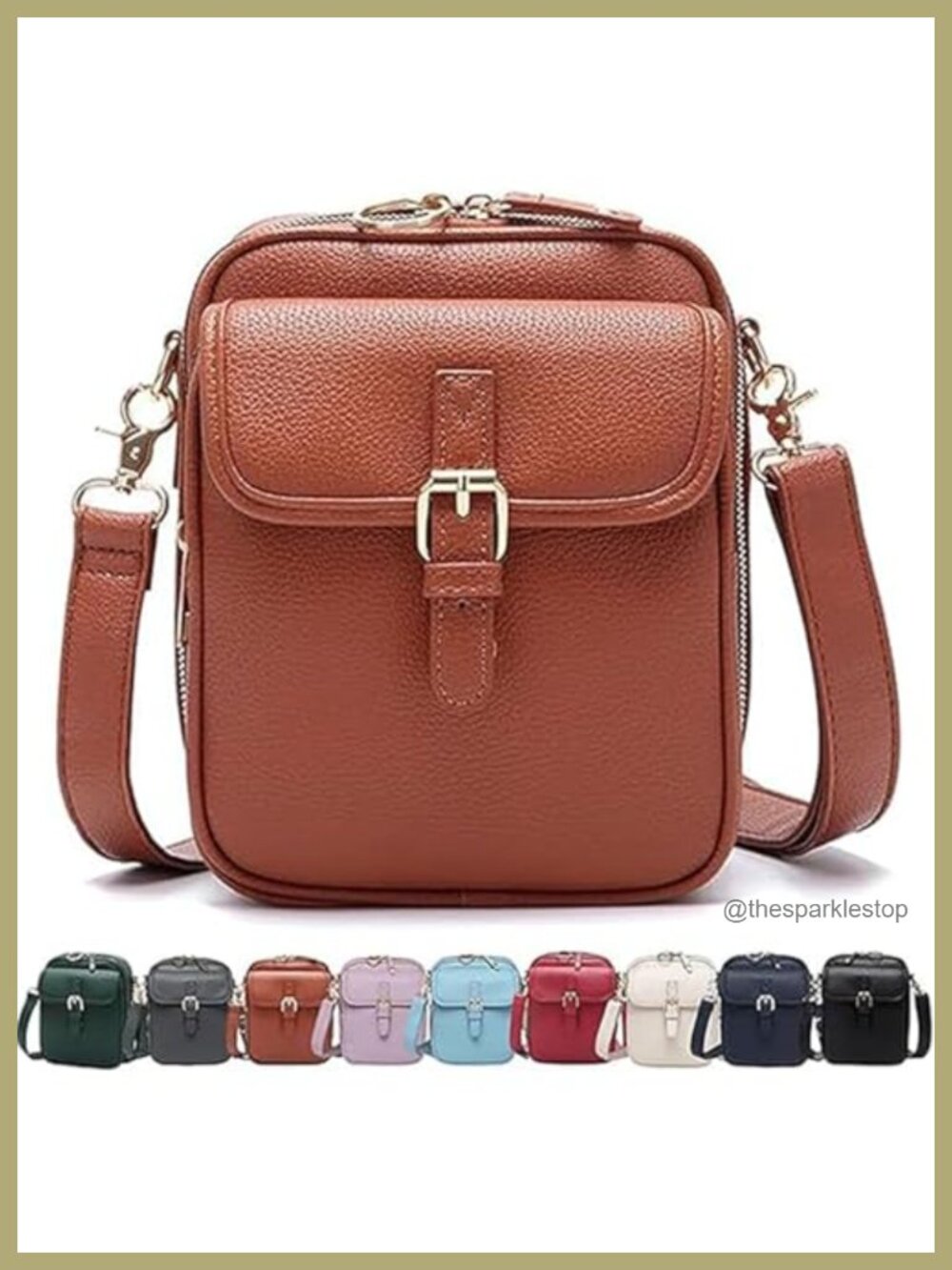 Anti-Theft Faux Leather Crossbody Bag Messenger Large Capacity Card Slots